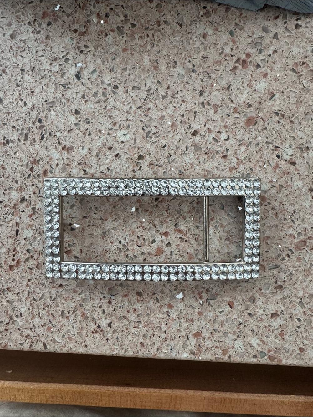 Sparkling Silver Crystal Belt Buckle